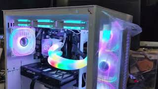 AntEsport Crystal WhiteCabinet With ice Glow Lequid Cool 360Gaming PcRtx 4060 Graphics Card [upl. by Dnalevelc388]