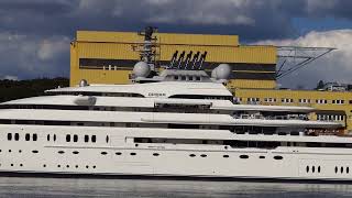 New Superyacht OPERA 146m  LÜRSSEN shipyard Bremen Germany 20220922 [upl. by Munafo624]