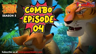 Jungle Book Season 3  COMBO EPISODE 4  जंगल बुक हिंदी नया एपिसोड PowerKidstv ​ [upl. by Thenna]