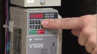 Yaskawa V1000 AC Drive StartUp AutoTune Demonstration Using The Keypad [upl. by Annetta661]