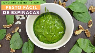 PESTO DE ESPINACAS FÁCIL  Receta de pesto de espinacas  Pesto de espinacas casero [upl. by Annet]