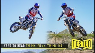 HeadToHead TM MX 125 vs TM MX 144  TWOSTROKES [upl. by Norrehc]