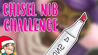 THE CHISEL NIB CHALLENGE 🎄Arty Advent Day 9 🎄 [upl. by Davies]