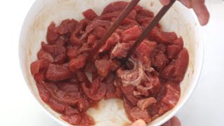 How to tenderise amp marinate beef for prefect stir fry like in Chinese restaurant [upl. by Ittak]