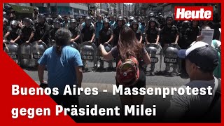 Massenproteste in Argentinien gegen Reformen des neuen Präsidenten Milei [upl. by Enyamrahc968]