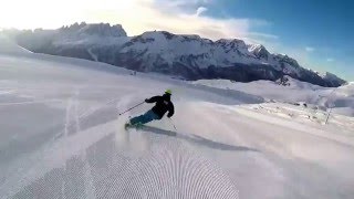 SKI CARVING CARVING SKIING  HEAD SKI  PASSO SAN PELLEGRINO  DOLOMITI SUPERSKI [upl. by Laenahtan]