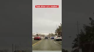 Tesla cut a Student driver his Reaction to avoid Collision💥shorts [upl. by Fenner515]