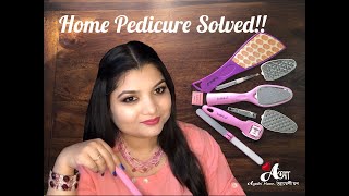 DIY Pedicure kit step by step reviewHow to do pedicure at homeBabila Pedicure kit ampemery foot file [upl. by Oscar]