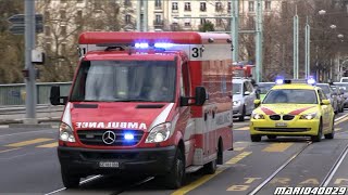 Ambulance 31 Genève Aéroport SSA  SMUR 015 HUG [upl. by Adaurd346]