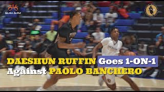 DAESHUN RUFFIN goes one on one against NO1 Draft Pick Paolo Banchero [upl. by Auqinihs]