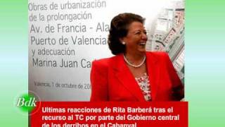 Reacciones de Rita Barberá al recurso del Gobierno contra los derribos del Cabanyal [upl. by Vookles976]