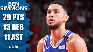 Ben Simmons drops 291311 in 76ers vs Rockets matchup  201920 NBA Highlights [upl. by Pettiford618]