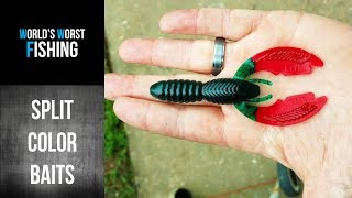 Making Soft Plastic Lures SPLIT COLOR BAITS [upl. by Anne-Marie238]