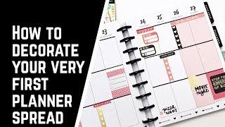 How to Decorate Your Very First Planner Spread [upl. by Aseretairam422]