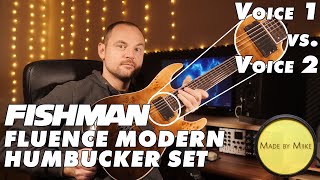 Tone Comparison FISHMAN FLUENCE MODERN HUMBUCKER SET  ACTIVE vs PASSIVE MODE [upl. by Ecirpac]