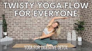 Twisty Yoga Flow to Cleanse and Rinse  Detoxing Yoga Flow for All Levels  Yoga with Stephanie [upl. by Nitnelav788]