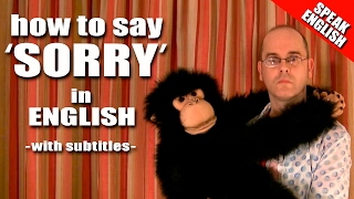 How do I say sorry in English How to say sorry  Learn English with Duncan [upl. by Anelrahc]