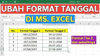 Cara Merubah Format Tanggal di Excel Menjadi ddmmyyyy [upl. by Calie]