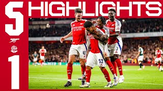 NWANERI SCORES BRACE ON FULL DEBUT 🤩  HIGHLIGHTS  Arsenal v Bolton Wanderers 51  Carabao Cup [upl. by Tiertza]