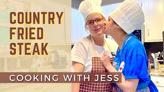 Cooking with Jess  Country Fried Steak [upl. by Nho]