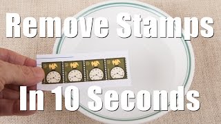 Remove Postage Stamps From Envelops in 10 Seconds [upl. by Aibonez601]