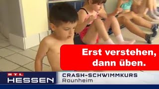 schneller Schwimmen Lernen mit Lehrfilm vorab RTLHessen Reportage [upl. by Sandie123]