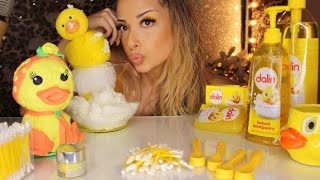 SARI YİYECEKLER YEDİM  ŞAMPUAN KULAK ÇUBUĞU BANYO KÖPÜĞÜ CİVCİV TÜRKÇE ASMR  YELLOW FOOD [upl. by Novej436]