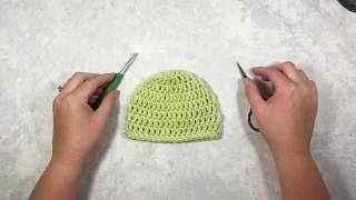 How to Crochet A Hat for Complete Beginners  Left Handed [upl. by Attelrac]