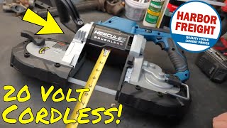 A Quick Review of the Cordless Hercules 20v Band Saw a Must Have Tool from Harbor Freight [upl. by Neufer915]