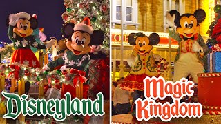 Christmas Parades at Disneyland and Walt Disney World 4K POV [upl. by Celinda]