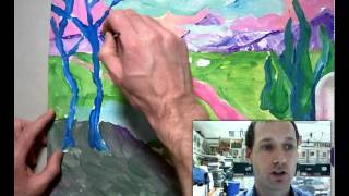 Painting a Fauvist Landscape with Brush Strokes part 57mp4 [upl. by Nevram]