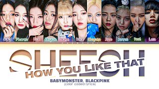 BABYMONSTER amp BLACKPINK Sheesh HYLT Lyrics Color Coded Lyrics  MASHUPjoshuelmashups [upl. by Inaffyt]