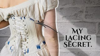 This is My Hourglass Corset Lacing Secret Shh corsetlacing corsetry [upl. by Ivets195]