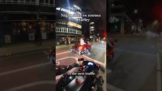 1000cc surrendered Harley rider challenges Night Rider WHAT WAS HE THINKING OMG Motorbike Scary [upl. by Mikaela]