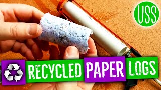 Simple Fire Briquettes from Recycled Paper  How To OLD [upl. by Eisle223]