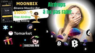 AIRDROPS TELEGRAM à ne pas rater BLUMTomarketMOONBIX [upl. by Eiramana]