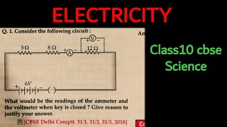 Calculate reading in ammeter and voltmeter  oswal sample paper class10 cbse science [upl. by Nelo303]