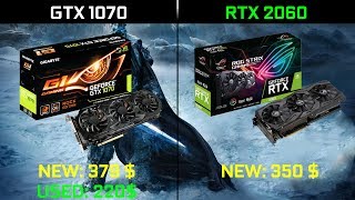 RTX 2060 vs GTX 1070  1080p 10 Game Benchmark  Ryzen 5 1600 [upl. by Trawets]