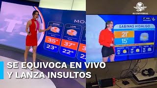 Se equivoca la chica del clima en plena transmisión en vivo y se viraliza [upl. by Yankee]