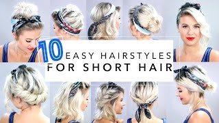 10 Easy Hairstyles for Short Hair With Headband  Milabu [upl. by Neoma]