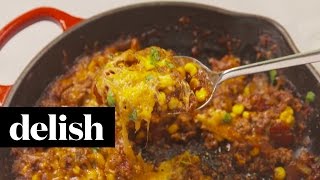 How To Make A Turkey Enchilada Skillet  Delish [upl. by Aray]