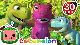 Ten Little Dinos CoComelon  Kids Cartoons  Moonbug Kids [upl. by Lorrayne101]