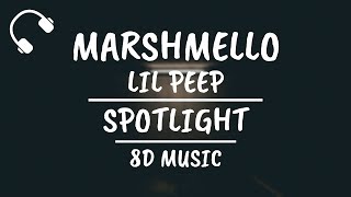 Marshmello x Lil Peep  Spotlight 8D AUDIO [upl. by Kaia]