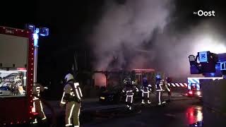 Grote brand verwoest eetcafé in Haaksbergen [upl. by Longtin]