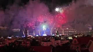 Happy new year 2024 funchal madeira fireworks [upl. by Harmonia]