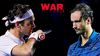 When Tennis turns into WAR Federer vs Medvedev [upl. by Urbannai895]