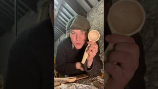 Carving a Sycamore Spoon With Handtools ireland handtools spooncarving satisfying [upl. by Ecienal575]