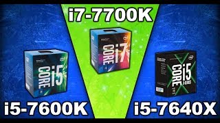 i5 7640X vs i5 7600K vs i7 7700K  Comparison  WorkStation and Gaming Benchmarks [upl. by Irish235]