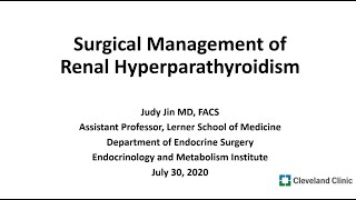 Surgical Management of Renal Hyperparathyroidism [upl. by Cohn]