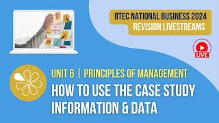 How to Use the Case Study Information amp Data  Live Revision for BTEC National Business Unit 6 [upl. by Verena]